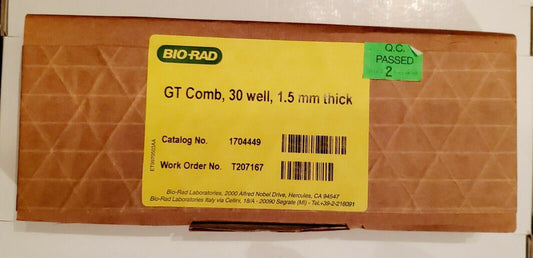 Bio-Rad GT Comb, 30 Well, 1.5mm thickness, DNA Electrophoresis #1704449 Sealed