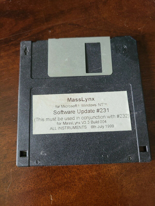 MassLynx Mass Lynx Software Update 231 for V3.3 Build 004